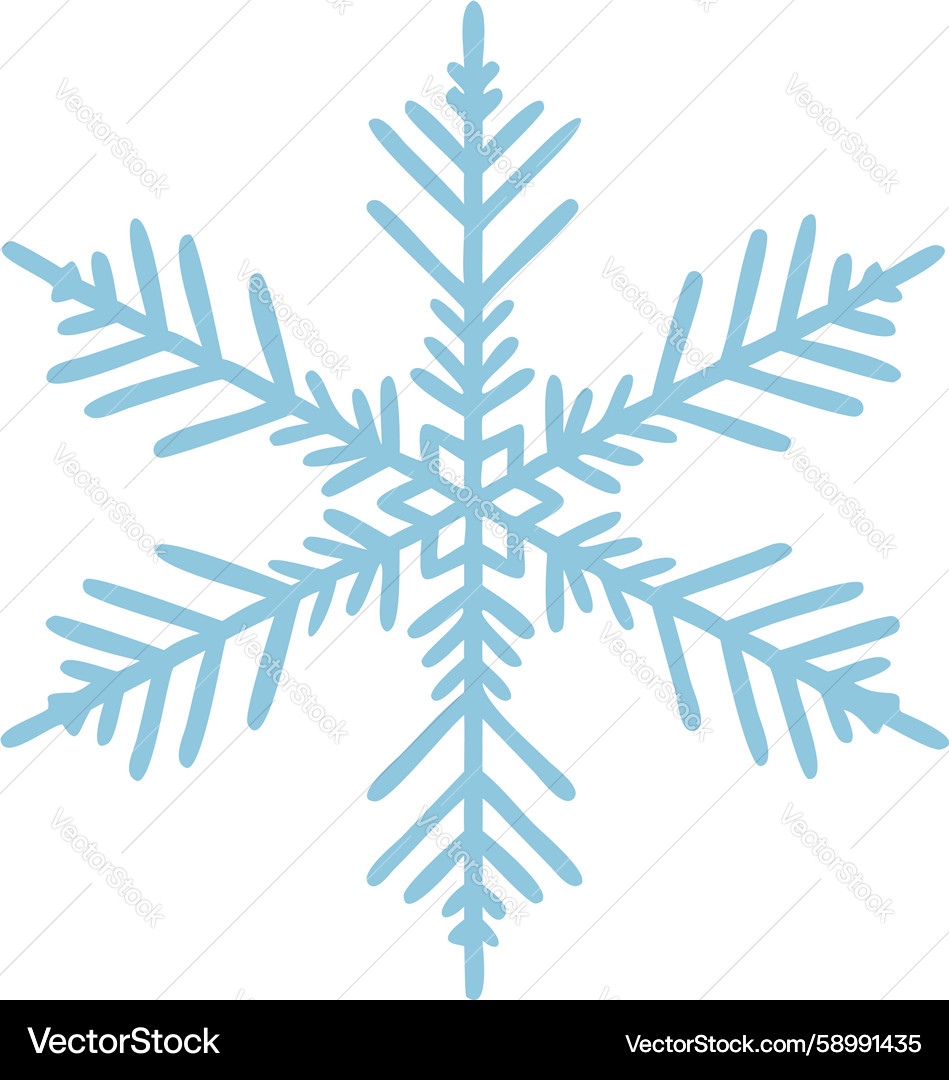 Elegant geometric snowflake design generative ai Vector Image