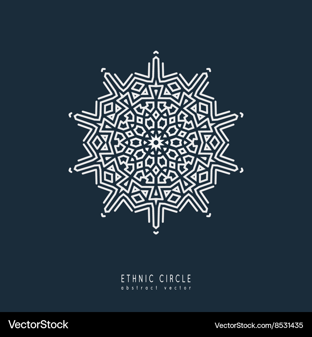 Ethnic mystical pattern with triangle and circles Ethnic mystical pattern with triangle and circles vector image