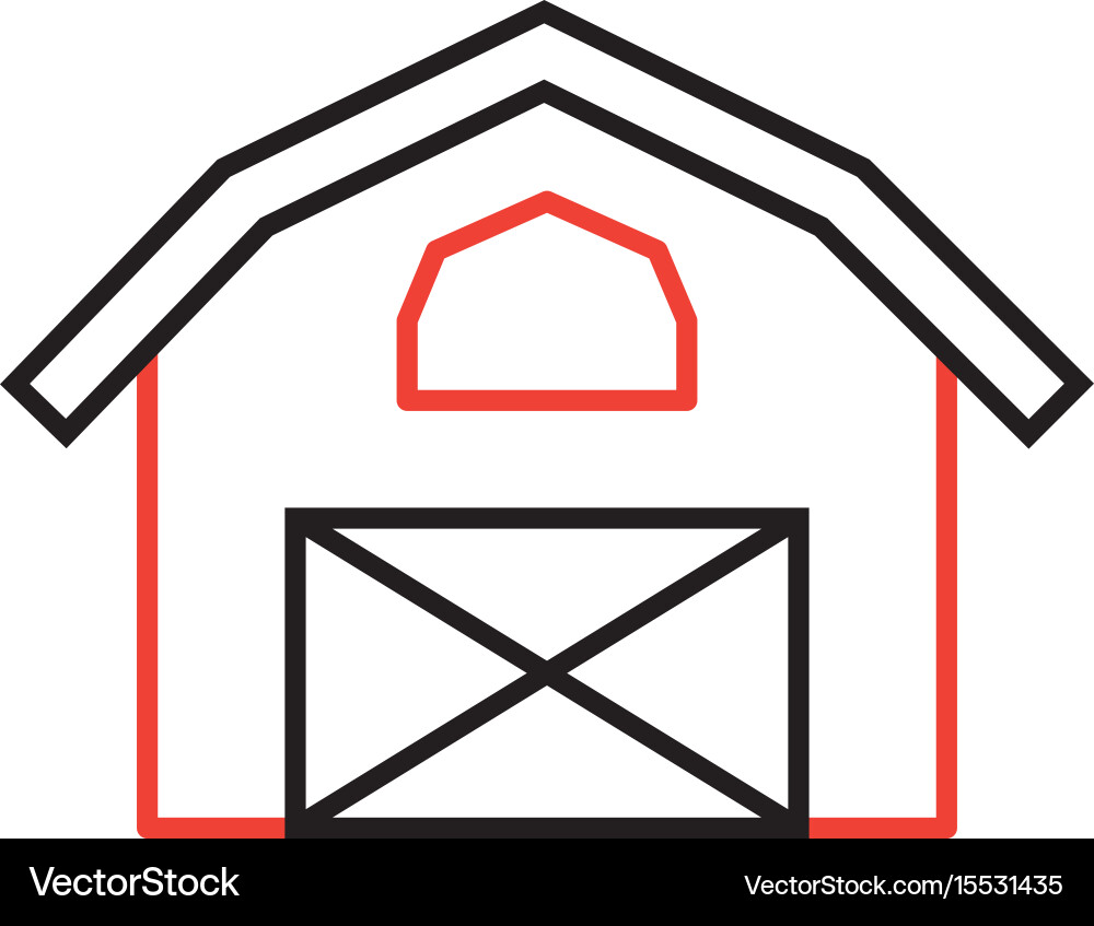 Farm stable building icon Royalty Free Vector Image