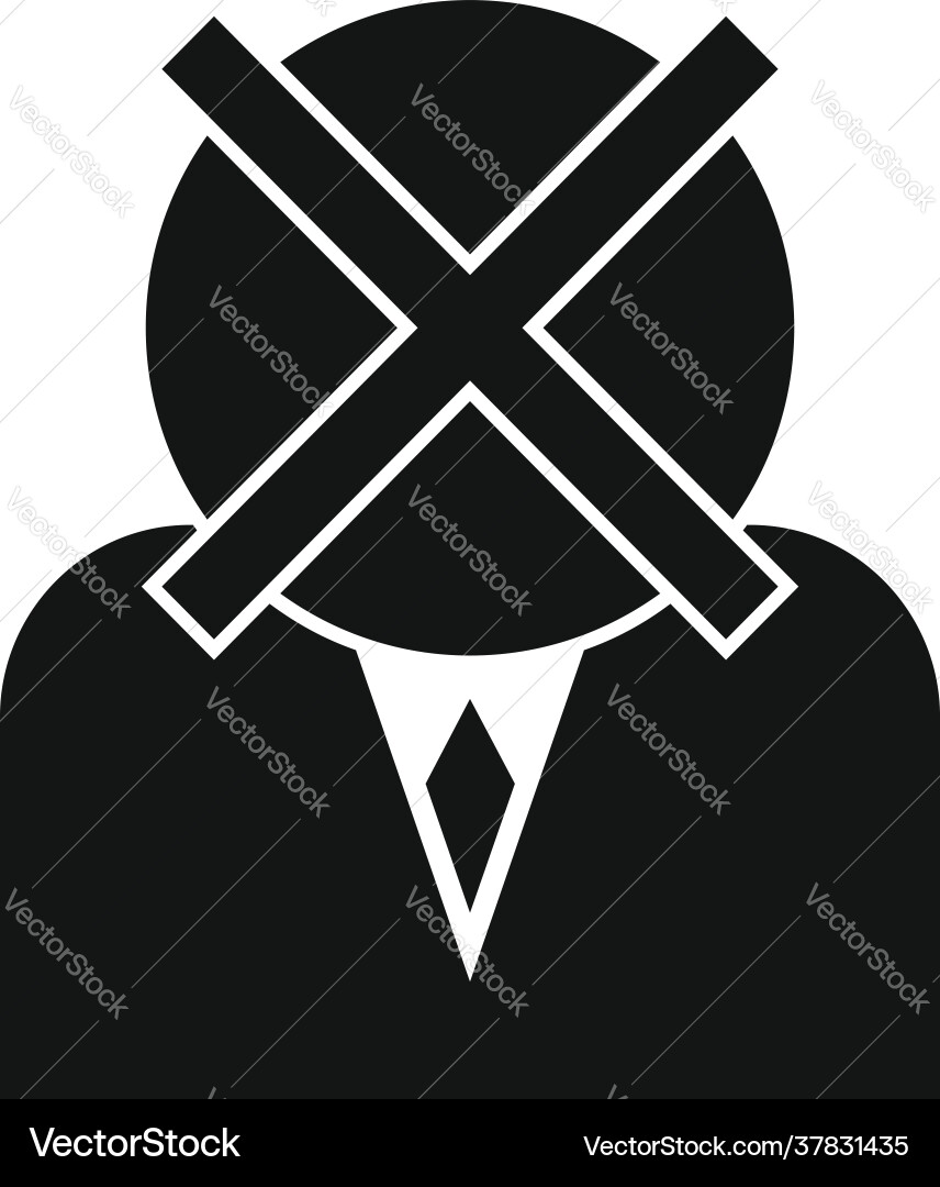 Fired manager icon simple style Vector Image
