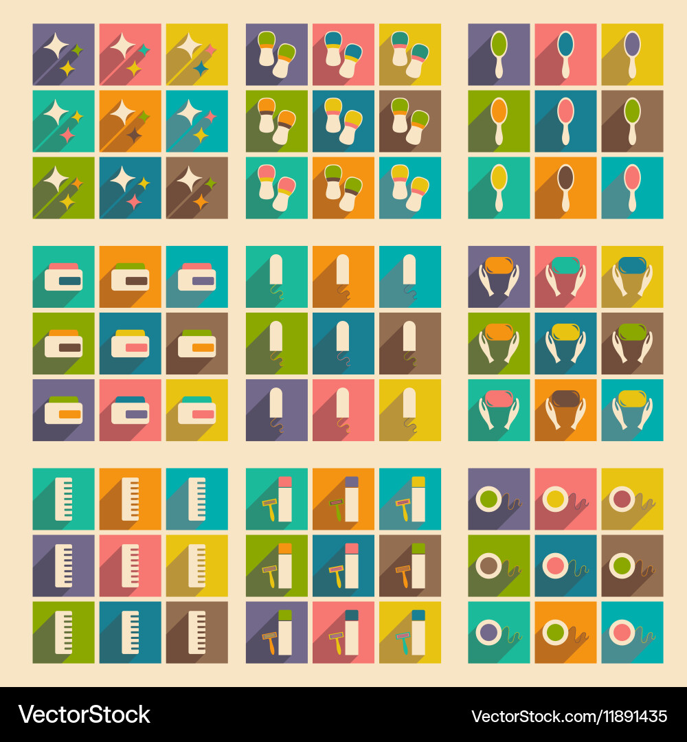 Flat with shadow concept and mobile application Vector Image