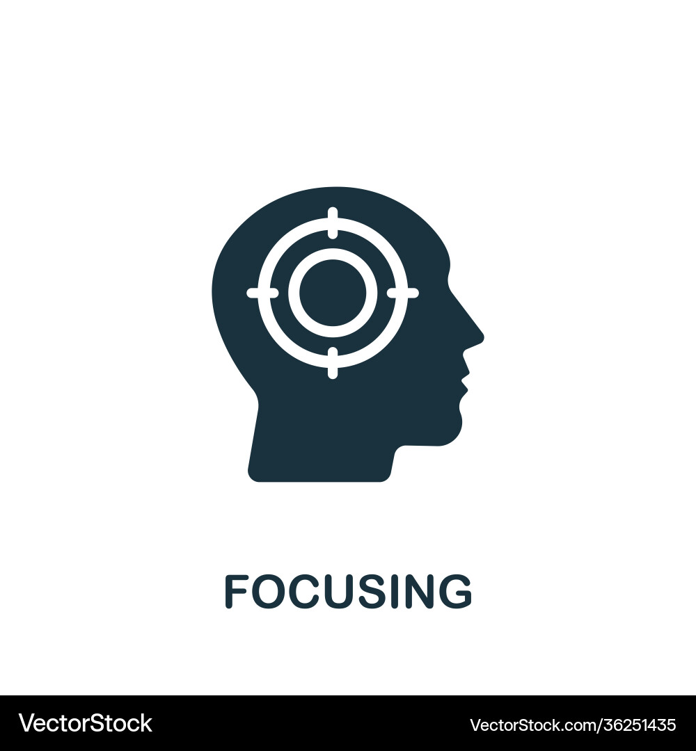 Focusing icon simple element from productive work Vector Image