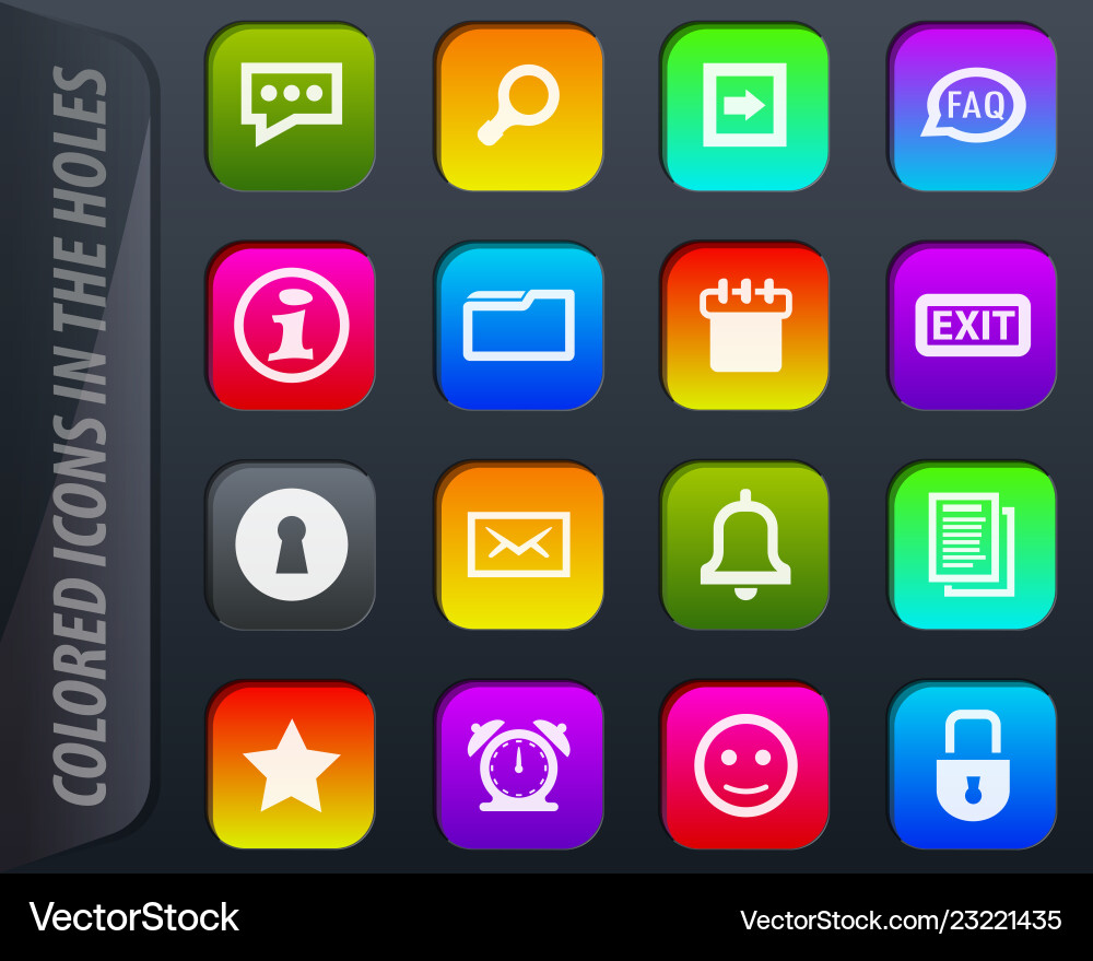Forum interface icons set Vector Image