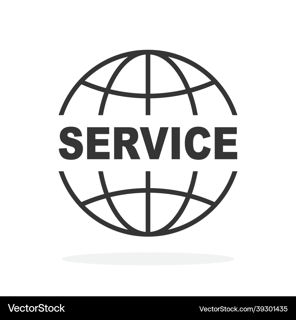 Global web service icon isolated Vector Image