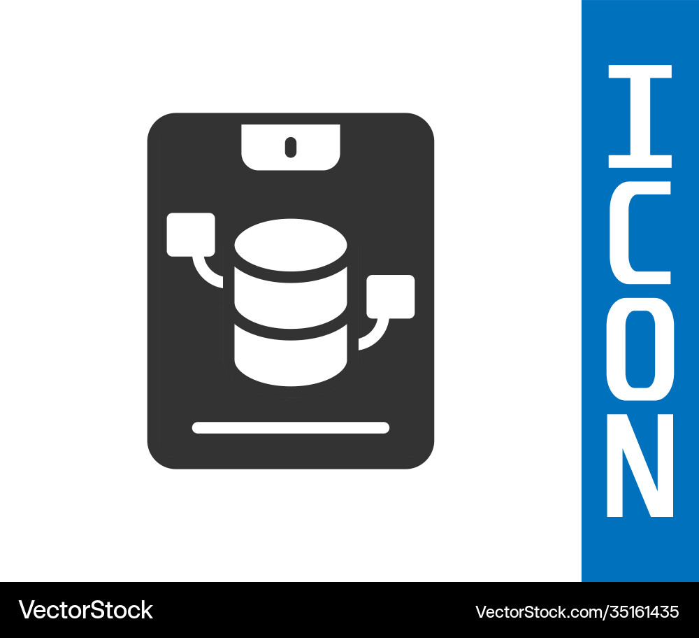 Grey server data web hosting icon isolated Vector Image