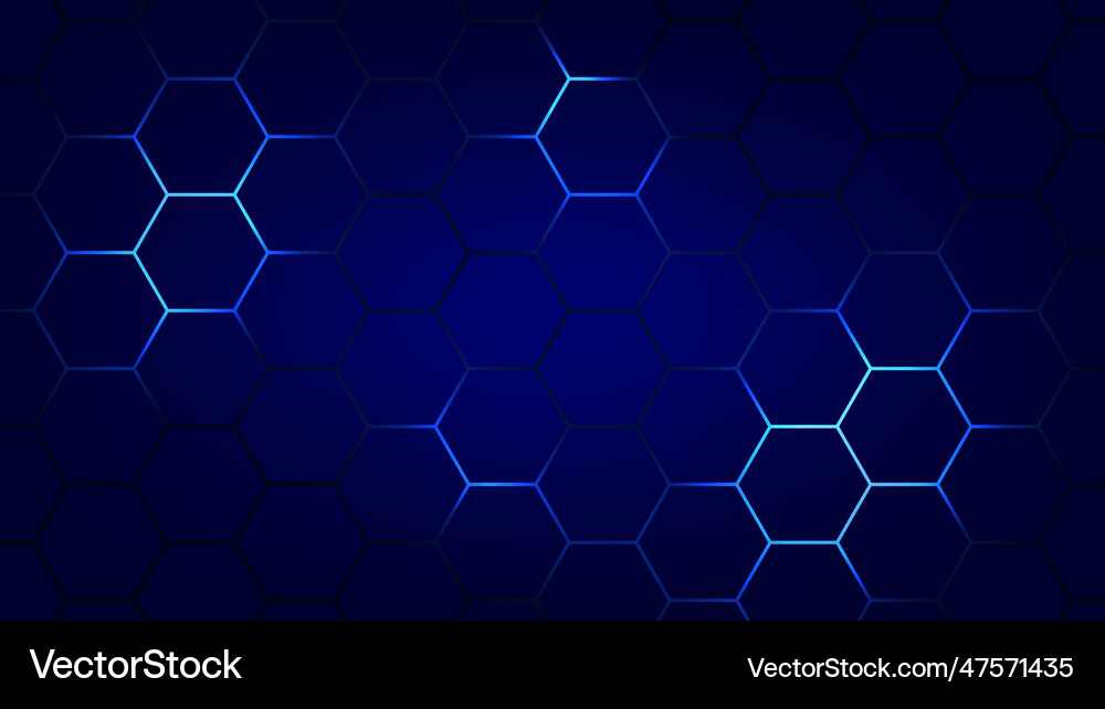 Hexagonal Tech Background Vector Image