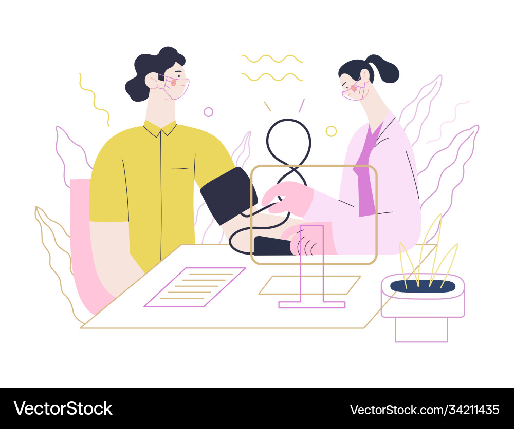 Medical tests template - blood pressure test Medical tests template - blood pressure test vector image