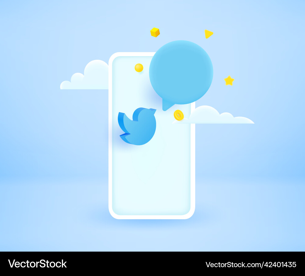 Modern smartphone with message application icon vector image