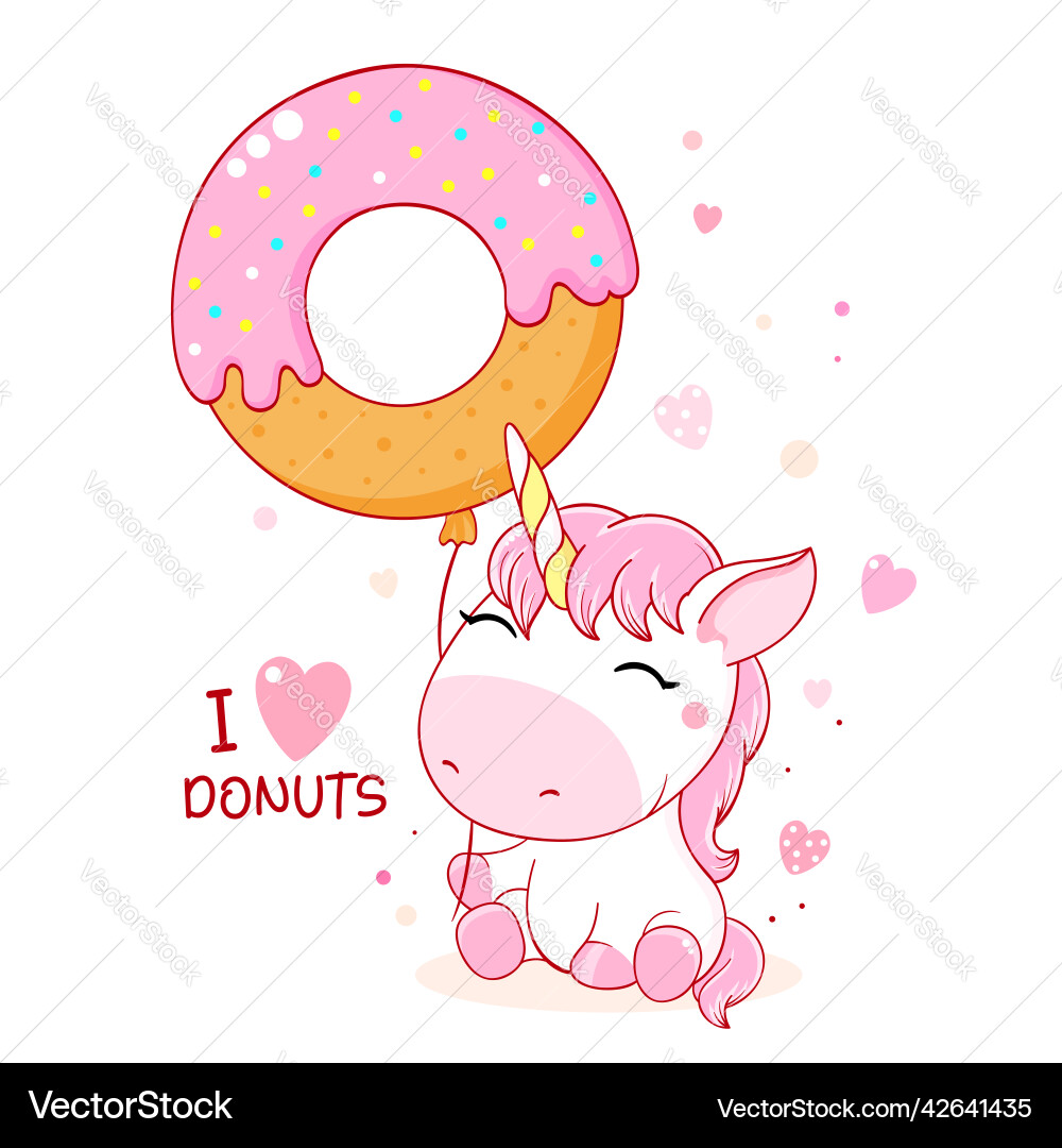Süße Babykarte im kawaii Stil schöne Einhorn Süße Babykarte im kawaii Stil schöne Einhorn vektorbild