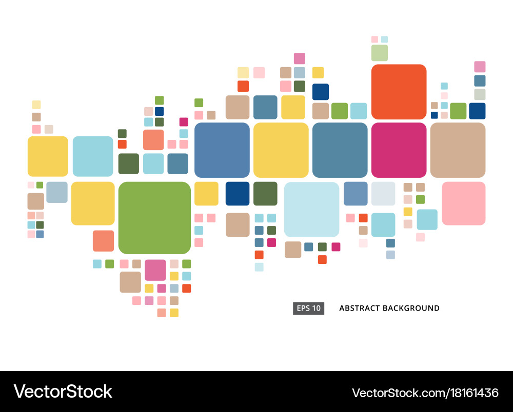 Abstract colorful geometric square border pattern Vector Image