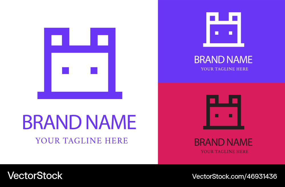 Abstract cute robot head logo suitable for brand Abstract cute robot head logo suitable for brand vector image