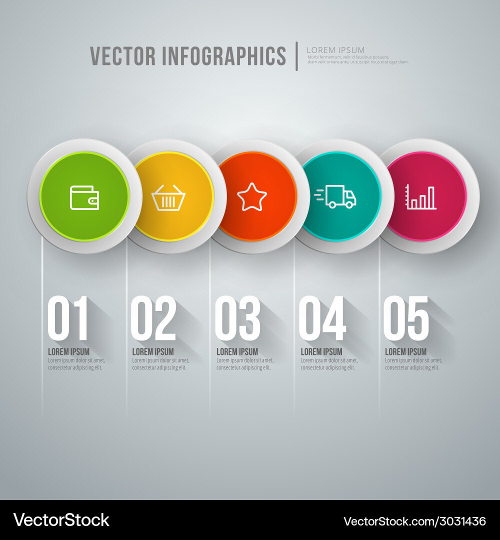 Abstract infographic design workflow layout Vector Image