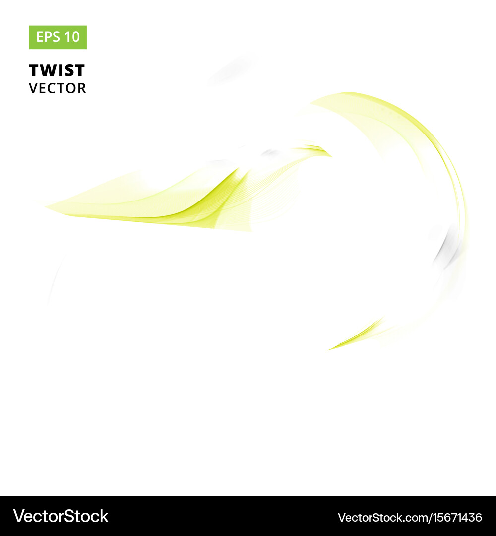 Abstract Wave Spiral Twist Set Vector Image