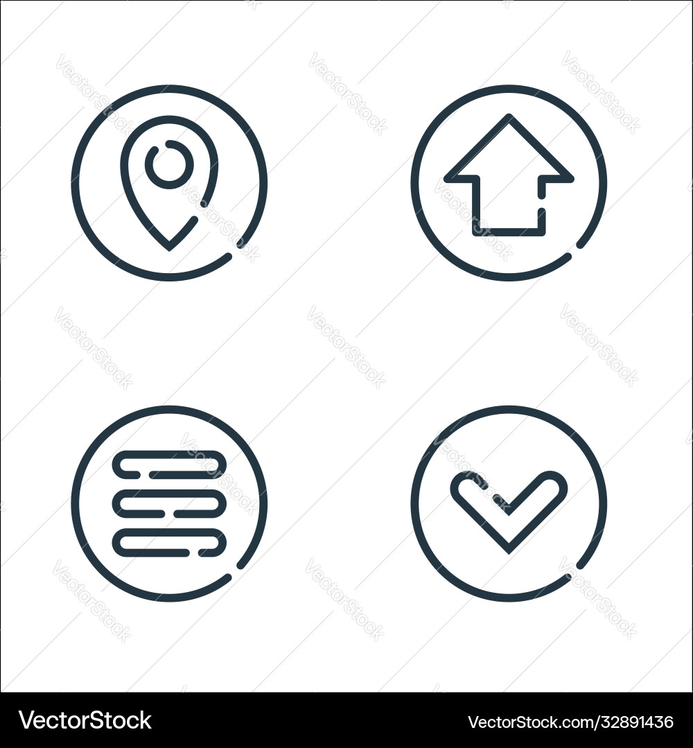 Arrow line icons linear set quality Arrow line icons linear set quality vector image
