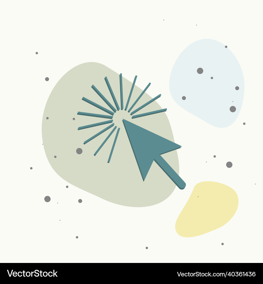 Arrow the cursor pointing to point Arrow the cursor pointing to point vector image