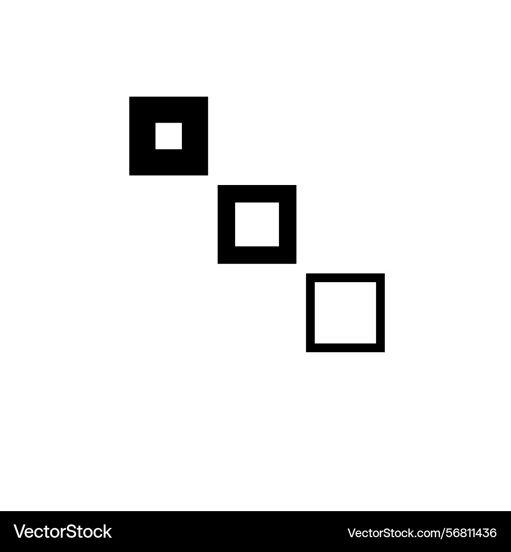 Blockchain technology various square block solid vector image