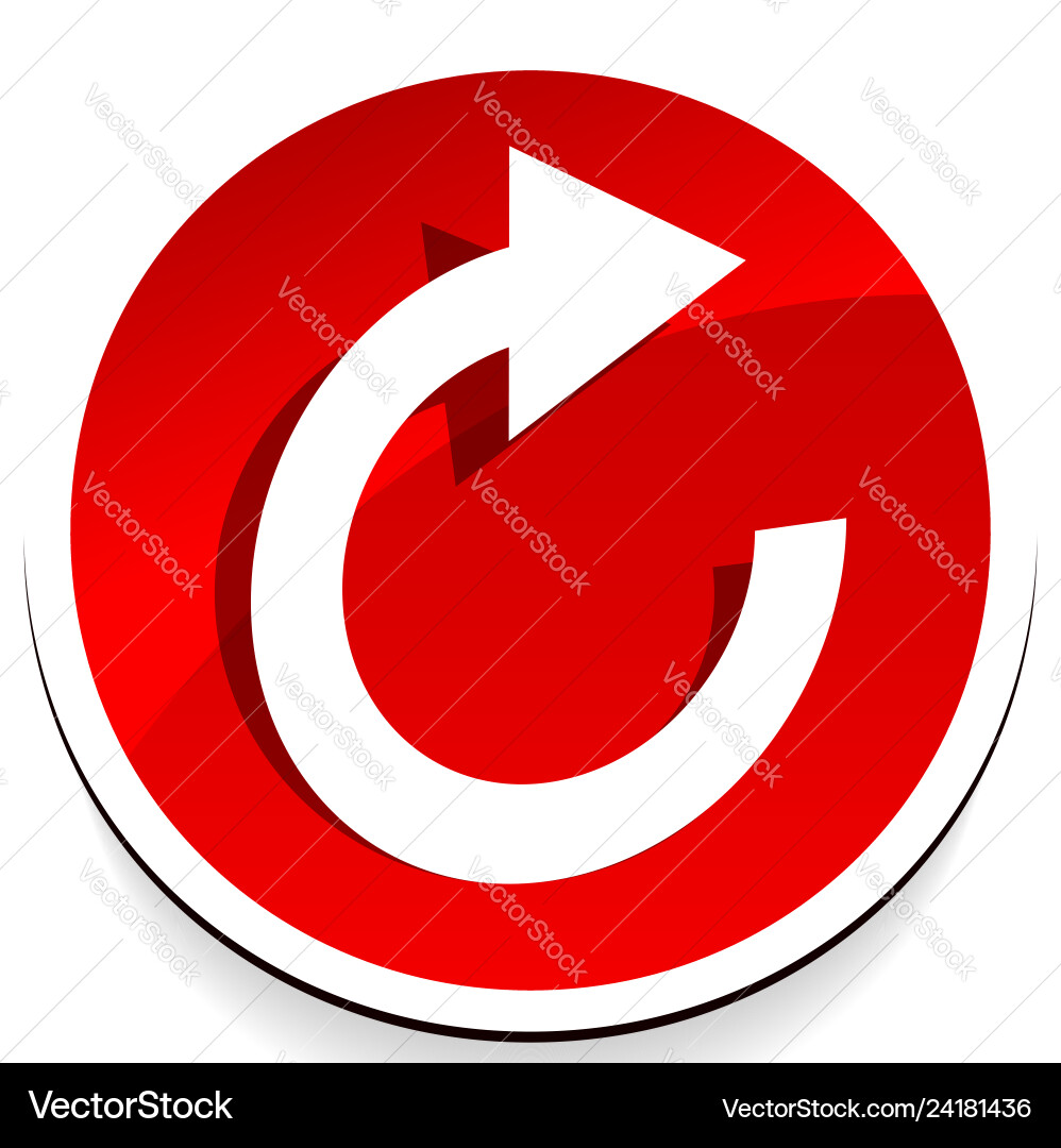 Circular arrow icon revolve rotate iteration Circular arrow icon revolve rotate iteration vector image