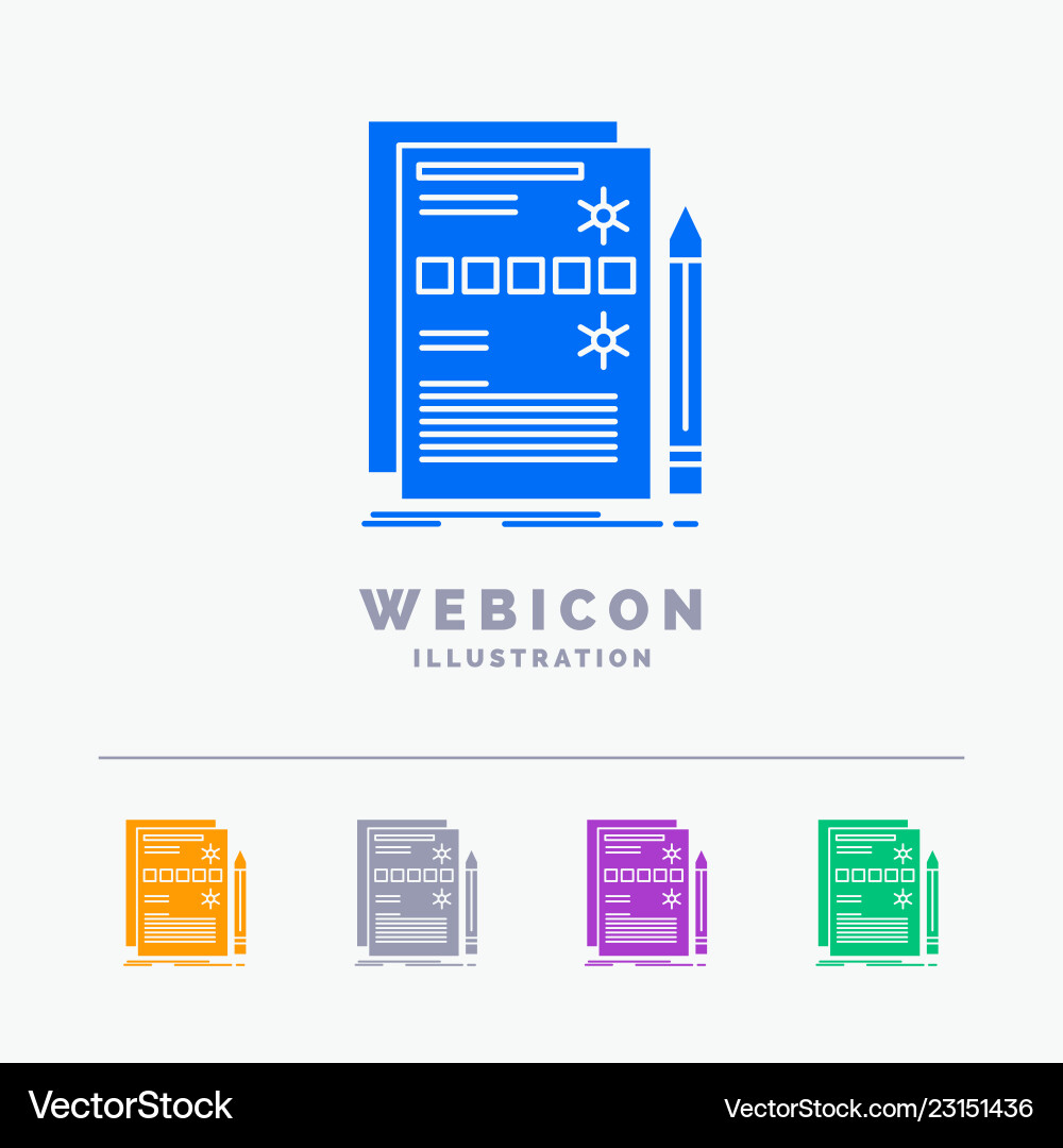 Component data design hardware system 5 color Component data design hardware system 5 color vector image