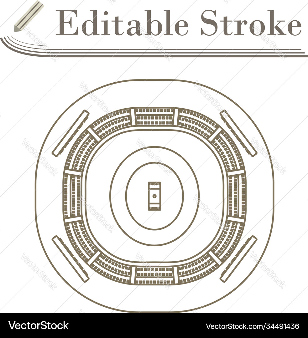 Cricket stadium icon Cricket stadium icon vector image