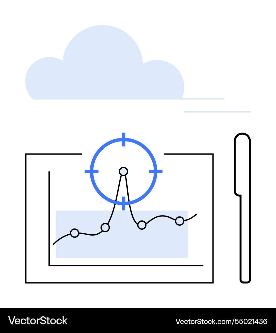 Data analysis with graph cloud integration Vector Image