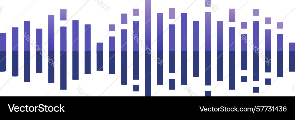 Dynamic vertical audio waveform equalizer display Vector Image