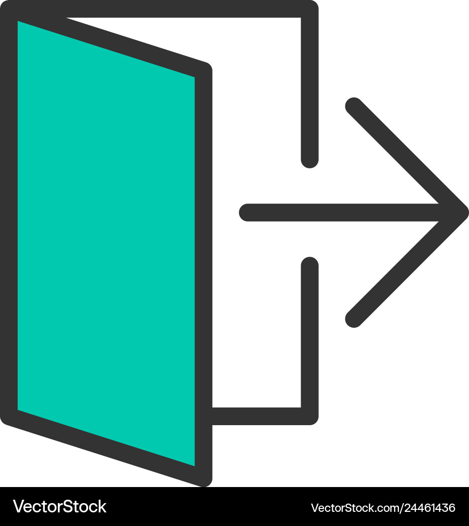 Exit icon design essential Exit icon design essential vector image