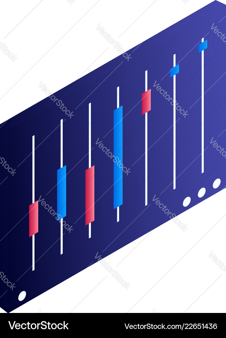 Graph chart icon isometric style Graph chart icon isometric style vector image