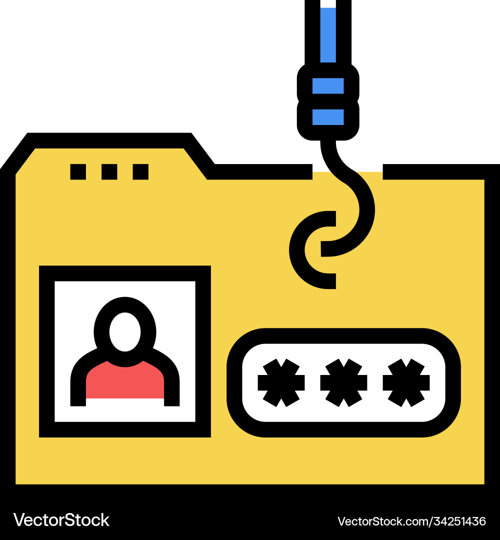 Hacking user folder color icon vector image
