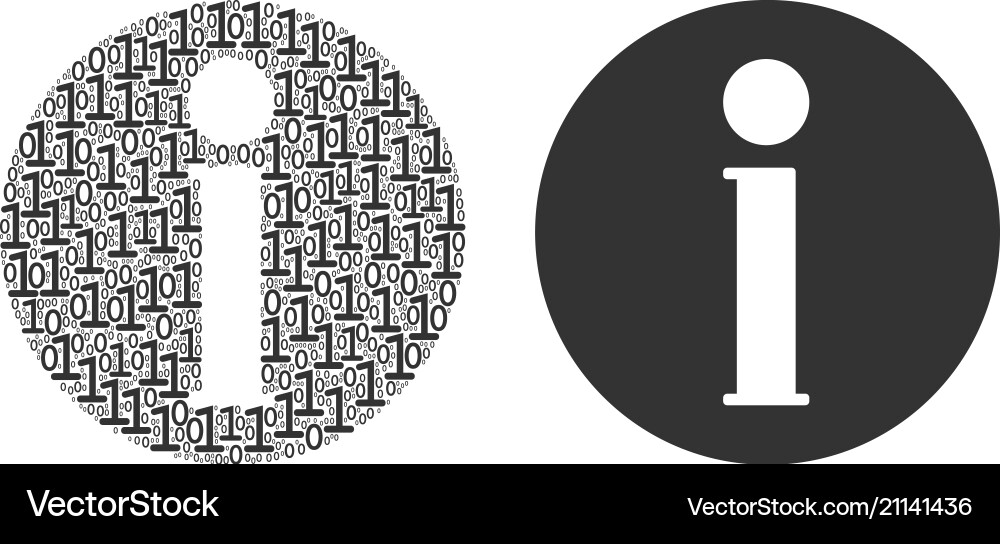Info mosaic of binary digits vector image