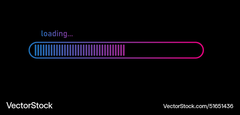 Loading bar concept progress data for upload Loading bar concept progress data for upload Vector Image