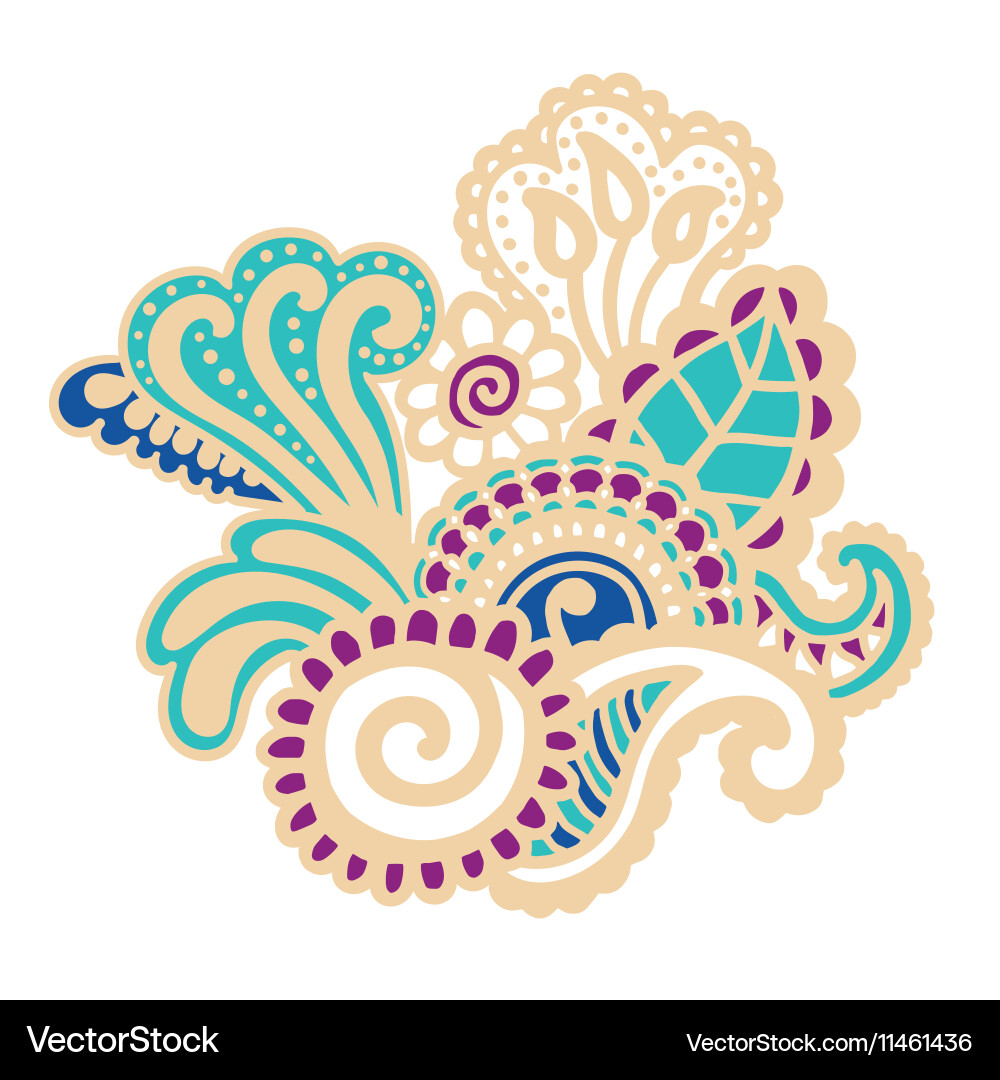 Mehndi design patterns Vector Image