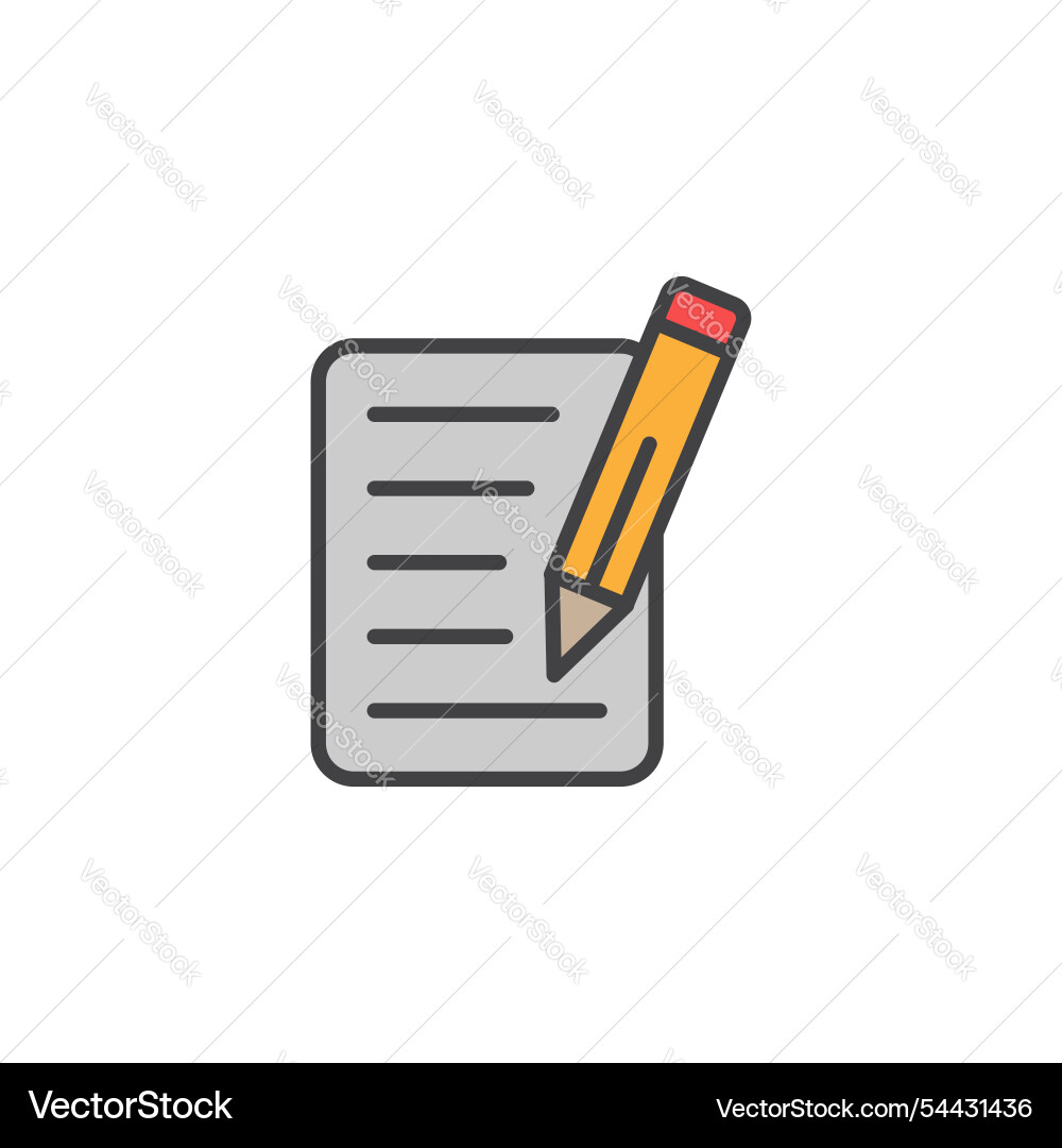 Notepad icon in colored version Vector Image