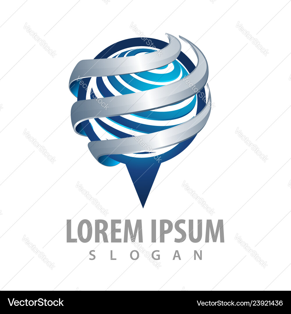 Pin Navigation Logo Konzept Design Symbol Grafik Pin Navigation Logo Konzept Design Symbol Grafik vektorbild