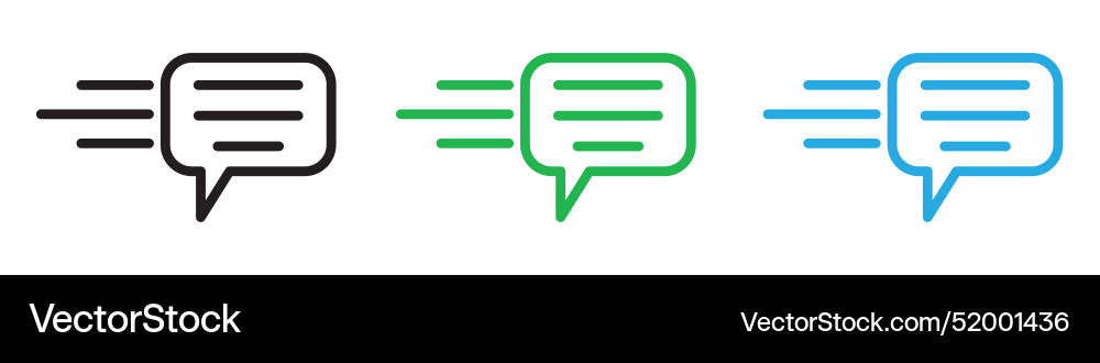 Quick message icon line art vector image