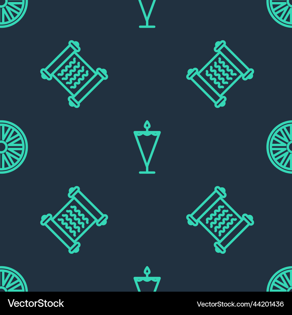 Set line medieval flag decree parchment scroll Set line medieval flag decree parchment scroll vector image