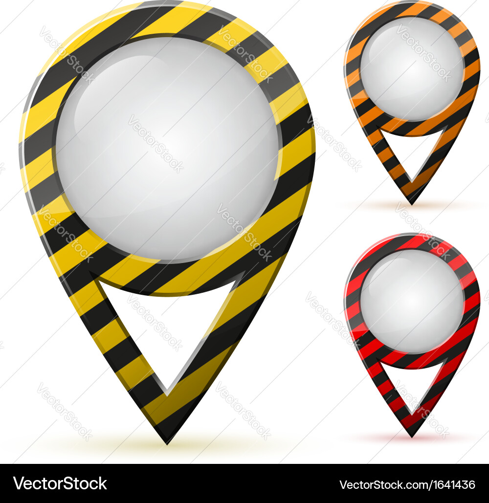 Set of color map pointers vector image