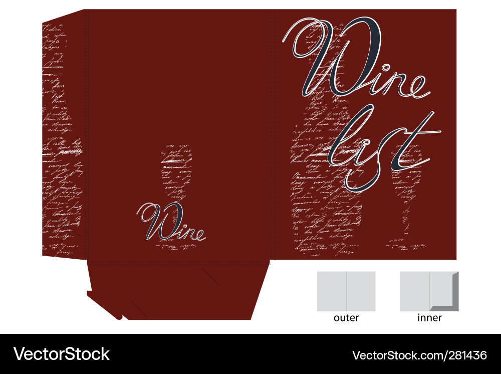 Template for folder design vector image