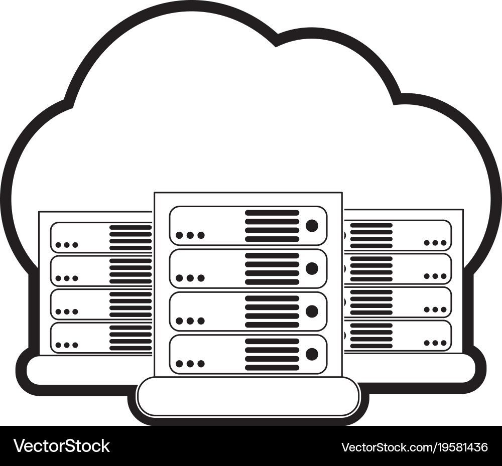Web hosting design vector image