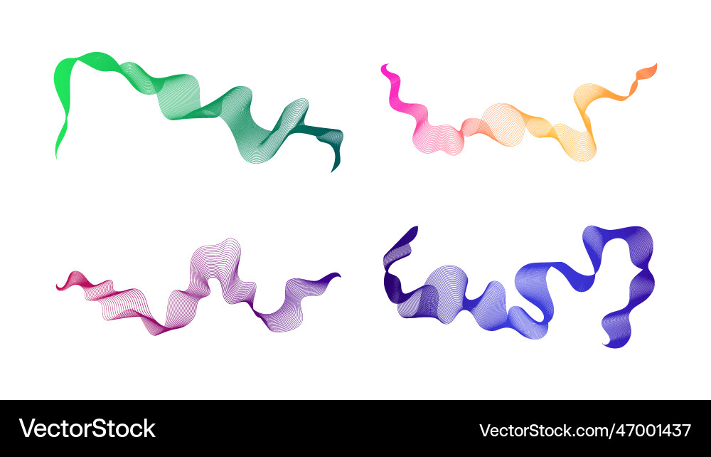 Abstract backdrop with wave gradient lines Vector Image