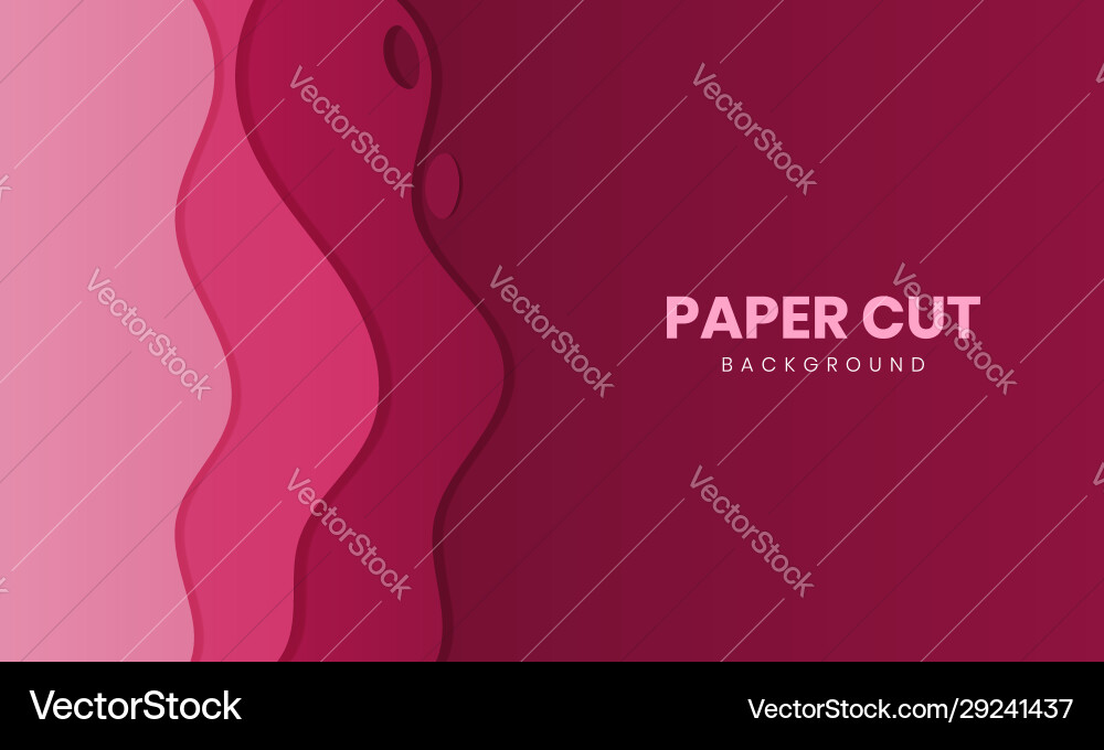 Abstract paper wave layer cut background Vector Image