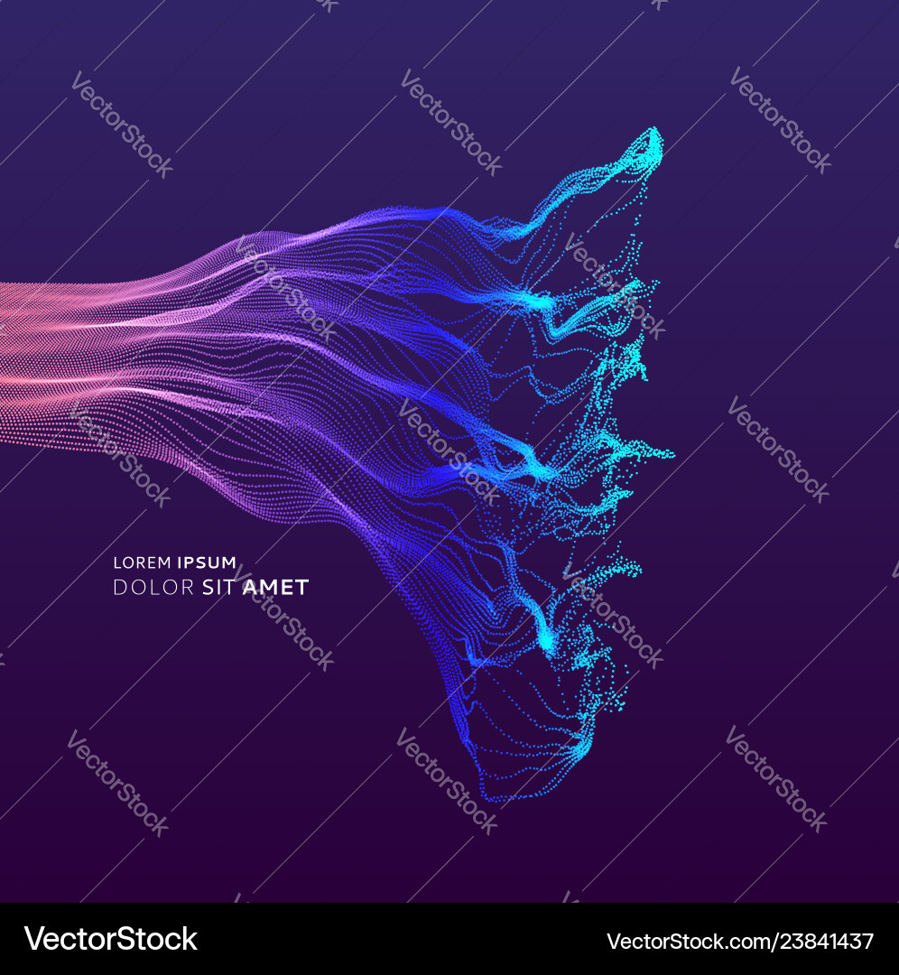 Array with dynamic emitted particles water splash Array with dynamic emitted particles water splash vector image