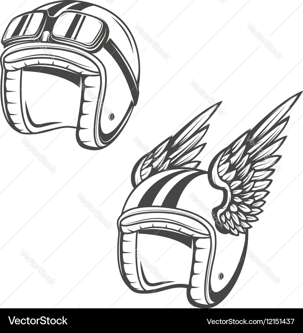 Baker helmet with wings design element for logo Vector Image