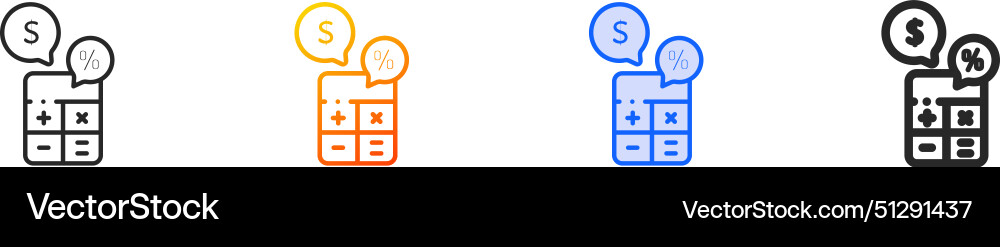 Calculating iconthin linear gradient blue stroke Calculating iconthin linear gradient blue stroke Vector Image