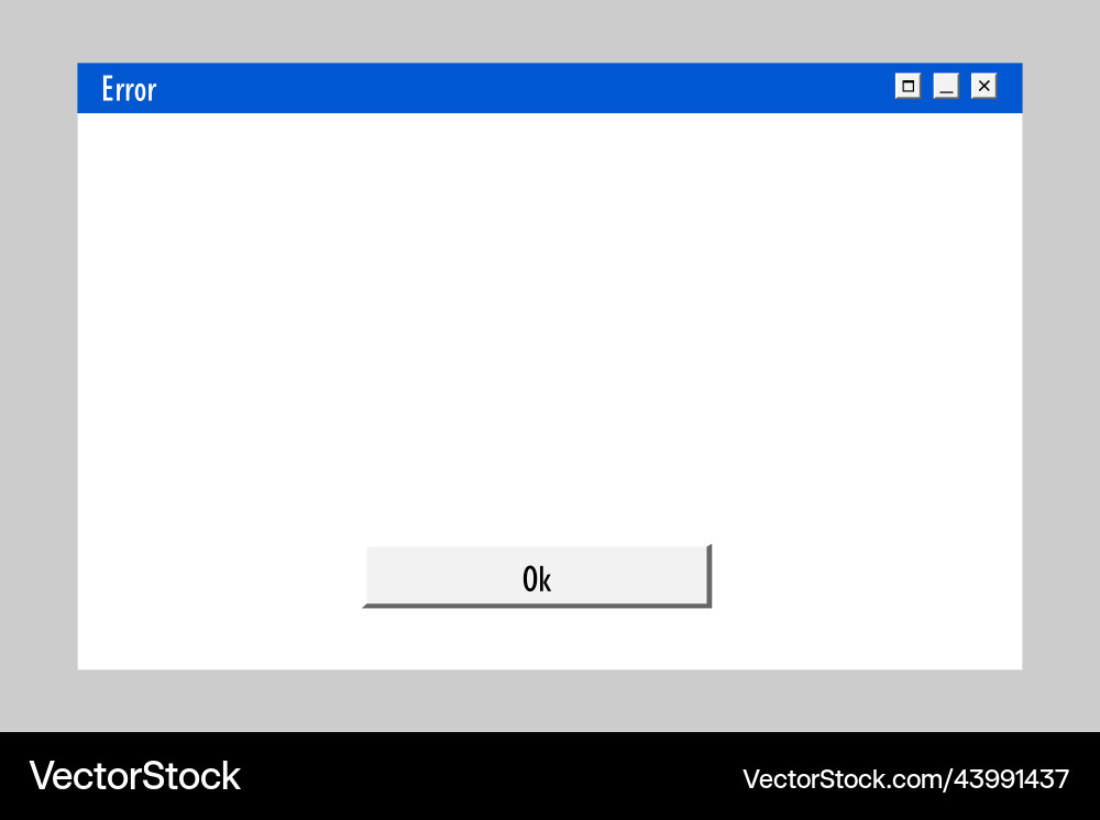 Computer window error flat warning symbol Computer window error flat warning symbol vector image