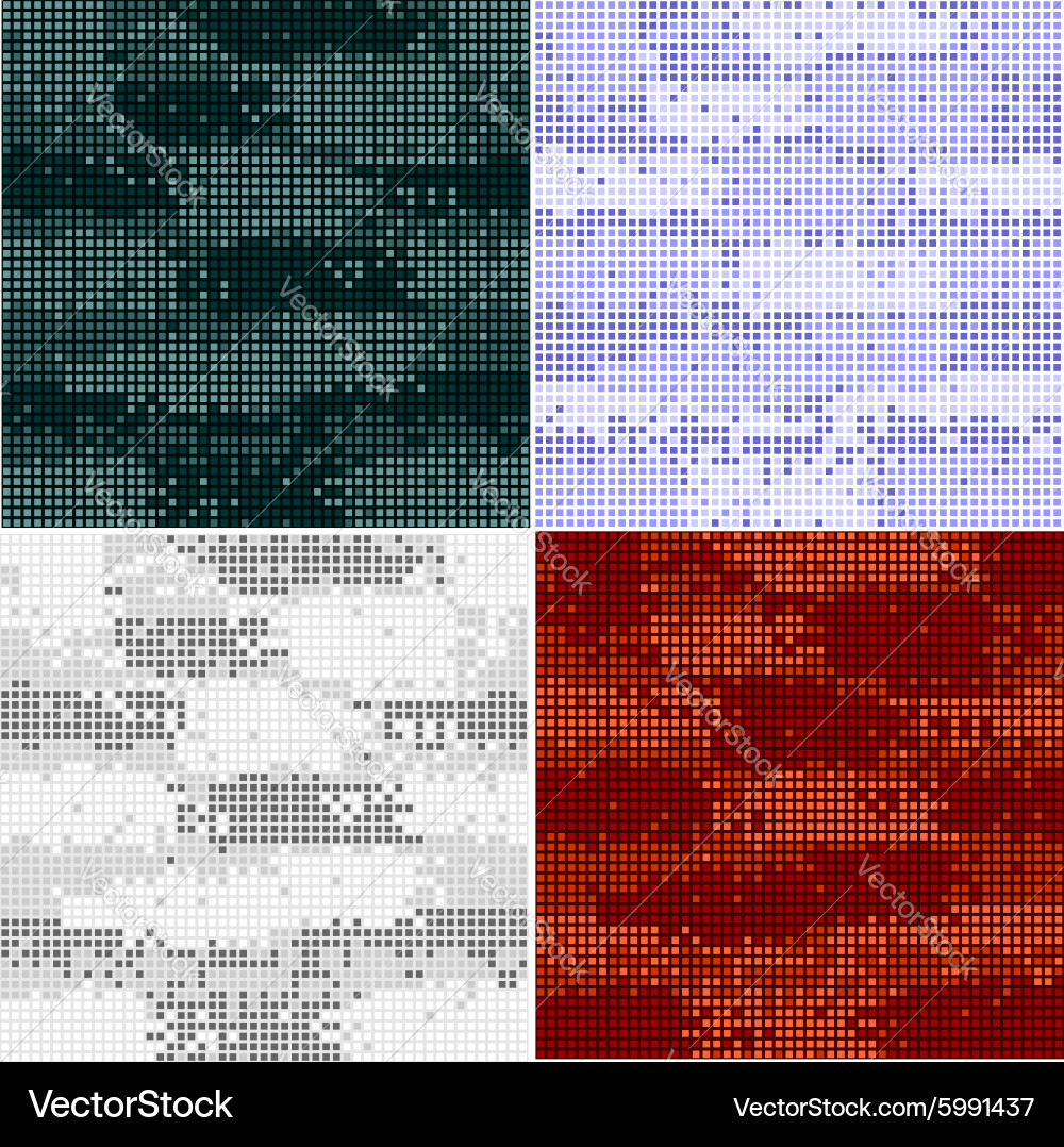 Digital Camo Pixel Patterns vector image