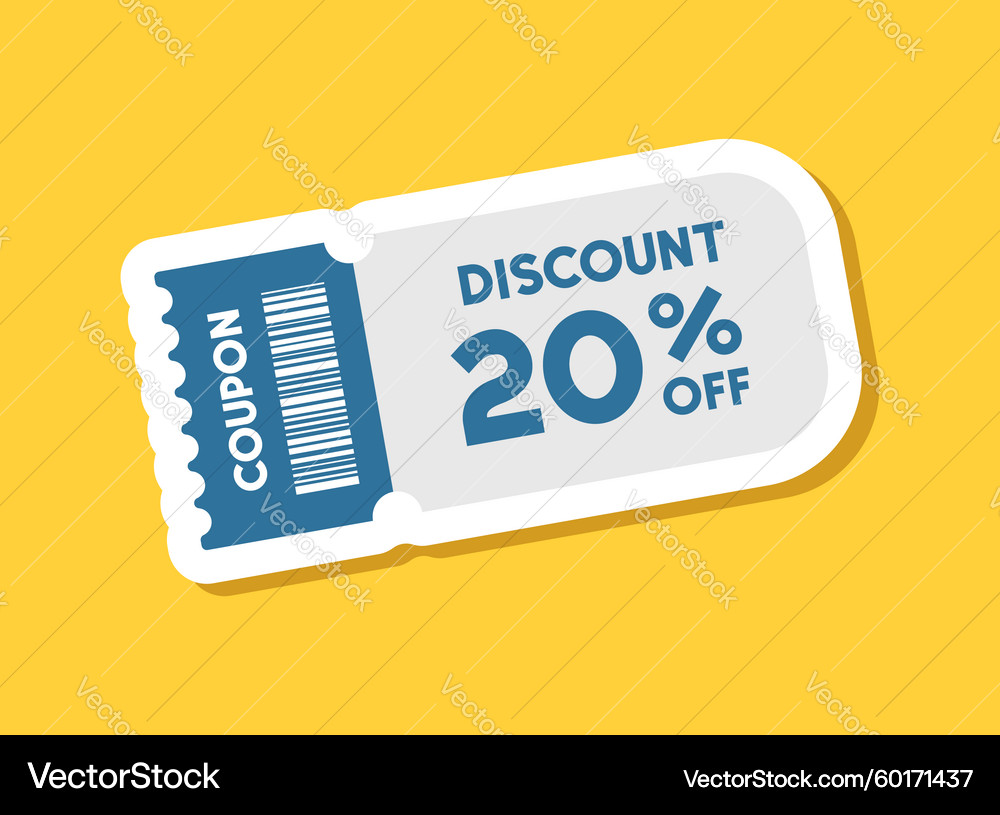 Discount Sticker - 20% Off – Royalty-Free Vector | VectorStock