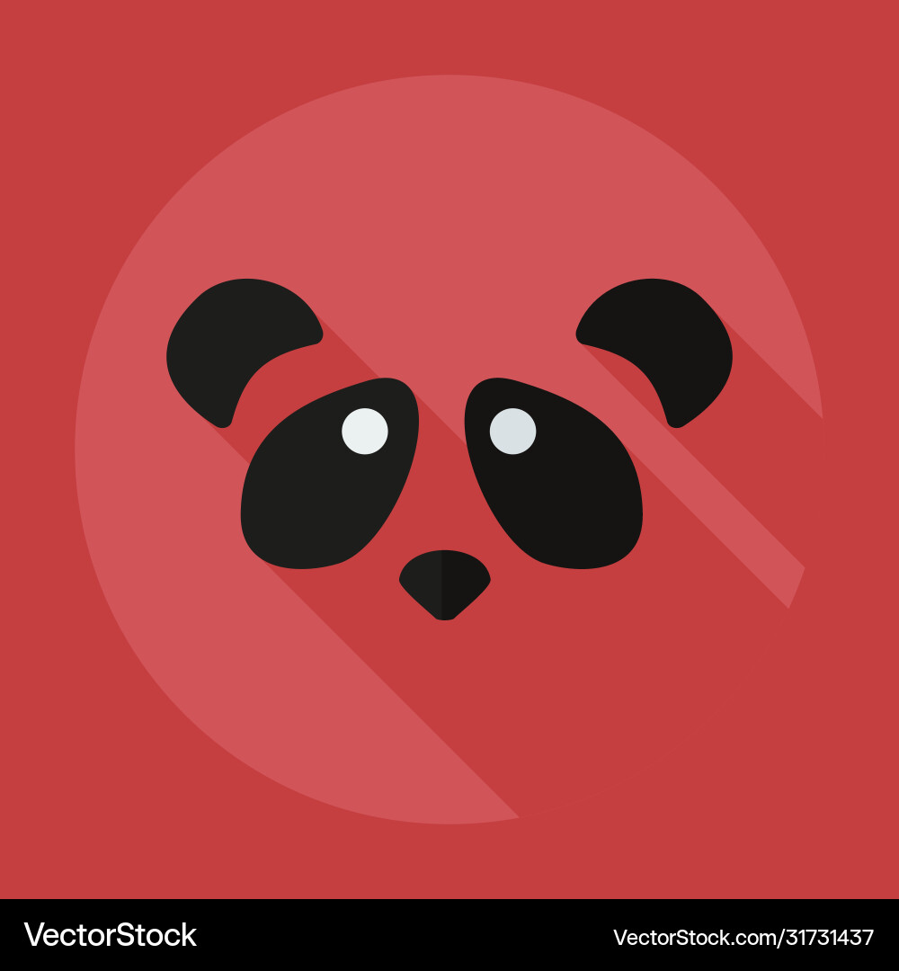 Flat modern design with shadow icons pandas Vector Image