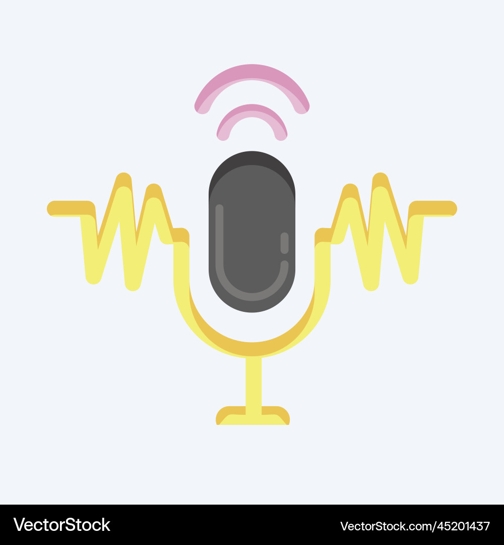 Icon speech recognition related to machine Icon speech recognition related to machine Vector Image