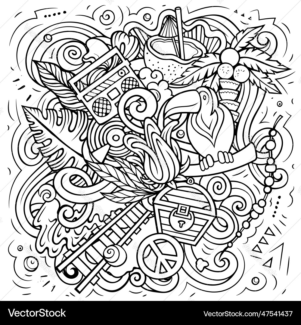 Jamaican cartoon doodle funny jamaica design Jamaican cartoon doodle funny jamaica design Vector Image