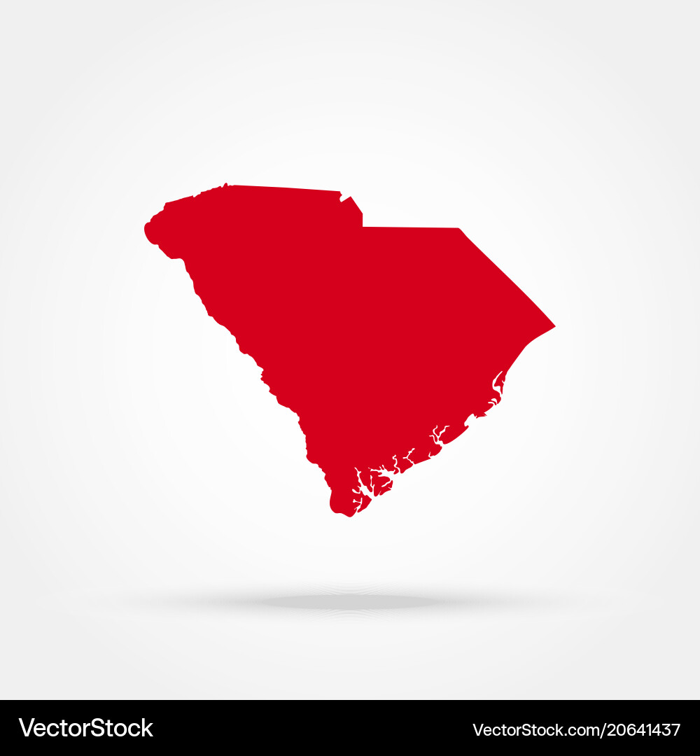 Map of the us state south carolina Map of the us state south carolina vector image